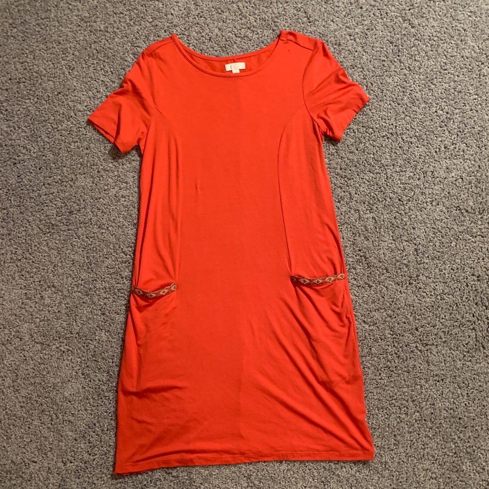 Charming Charlie Short Sleeved Dress with Pockets